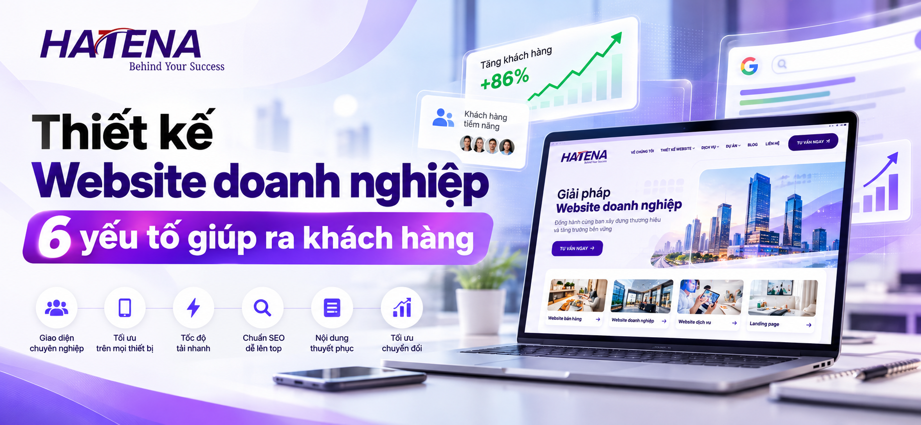 Dịch vụ thiết kế website doanh nghiệp chuyên nghiệp chuẩn SEO giúp tạo ra khách hàng tiềm năng