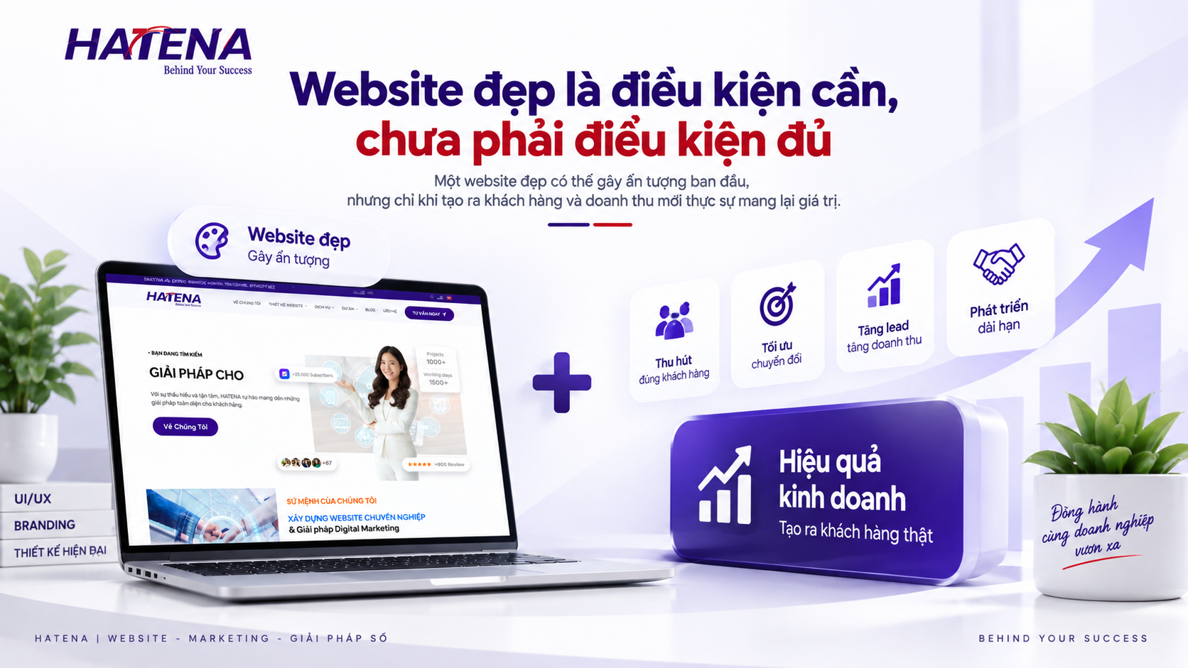 Website đẹp là điều kiện cần nhưng thiết kế website doanh nghiệp cần hướng đến hiệu quả