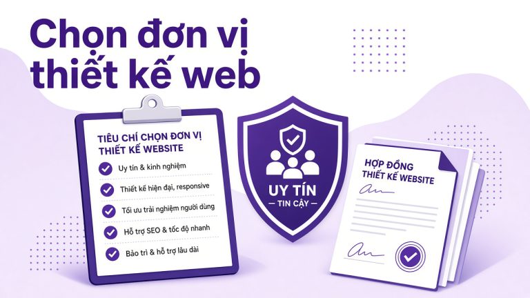 Chọn công ty thiết kế website uy tín: Checklist 12 tiêu chí 2026